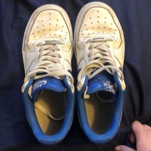 Nike Air Force Ones White with Blue Accent